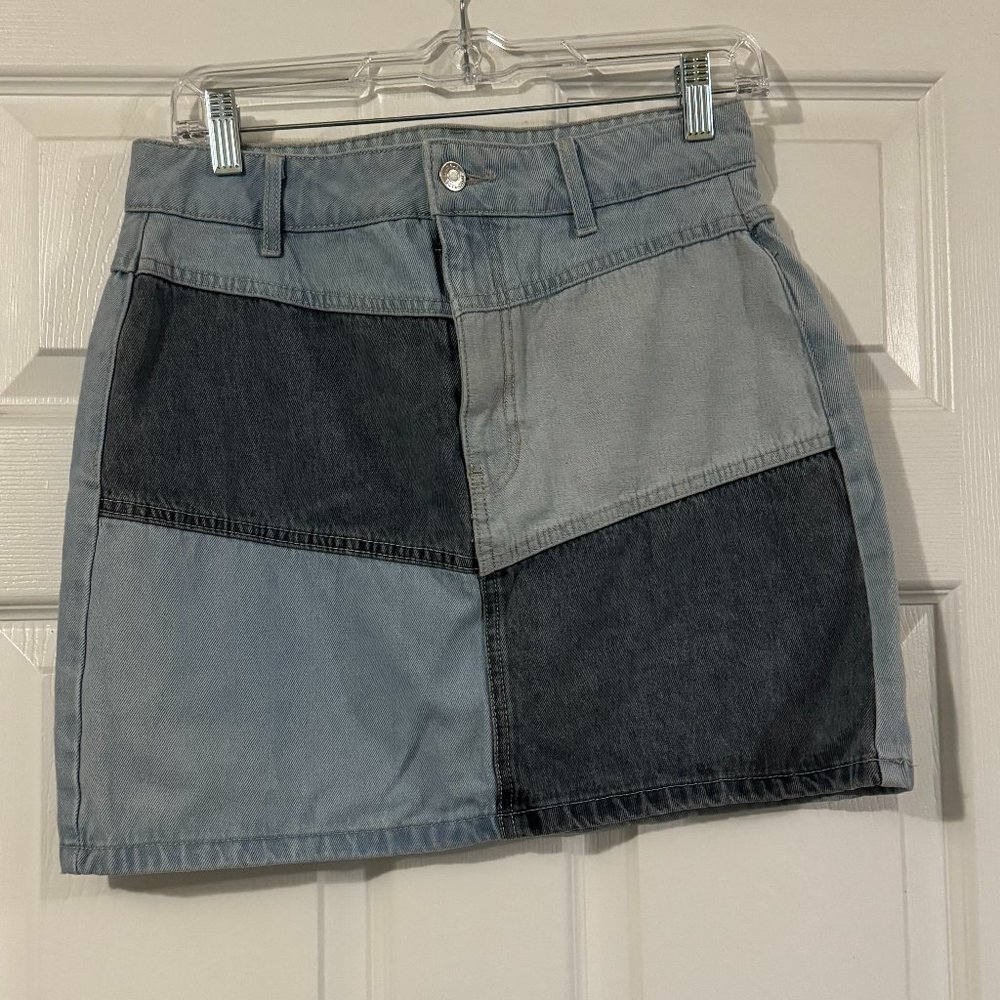 Wild Fable Checkered Denim Skirt